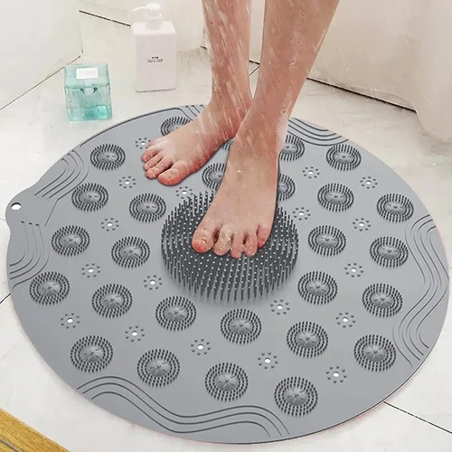 Silicone Round Bathroom  Mat